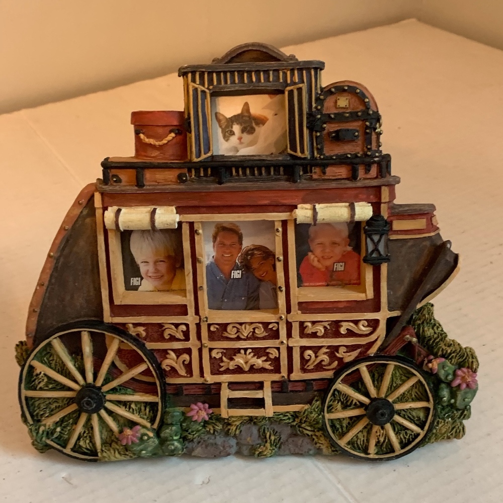 Figi Graphics wagon stagecoach 4 picture frame NEW